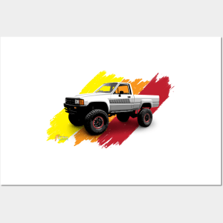 Toyota 1985 4x4 Standard Cab Pickup Truck Posters and Art